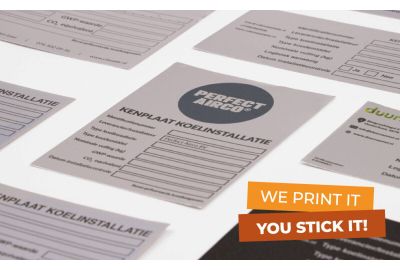 10% Korting op Kenplaat koelinstallatie stickers