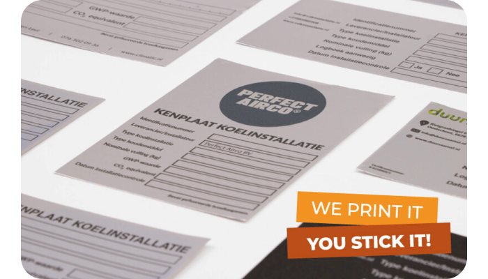 10% Korting op Kenplaat koelinstallatie stickers