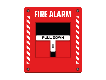 Fire alarm pull down