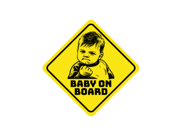 Baby on Board Baby vuist teken