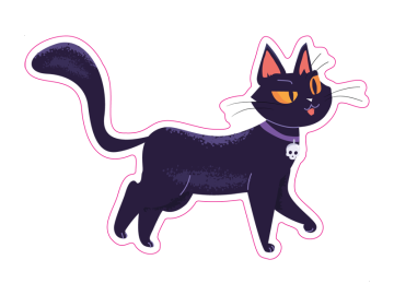 Feestdagen paarse kat