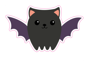 Feestdagen kat vleermuis