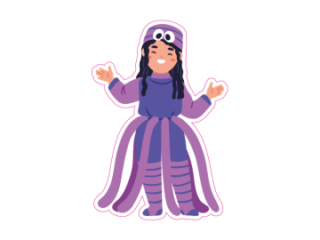 Feestdagen trick or treat octopus