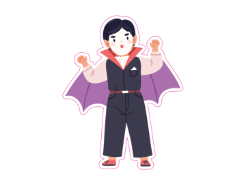 Feestdagen trick or treat vampier