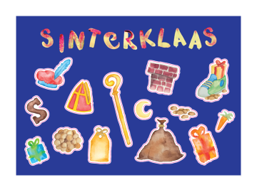 Feestdagen vel Sinterklaas aquarel