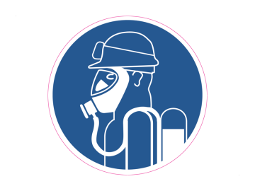 Zware ademhalingsbescherming met speciale zuurbril verplicht