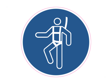 Draag een veiligheidsharnas