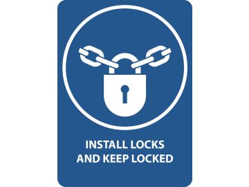 Install locks and keep locked, met tekst