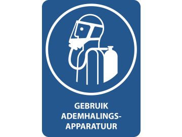 Gebruik ademhalingsapparatuur (scba), met tekst