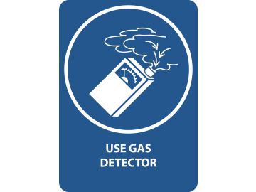 Use gas detector, met tekst