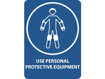 Use personal protective equipment for sport, met tekst