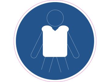 Draag persoonlijk drijfmiddel (pfd) (reddingsvest)