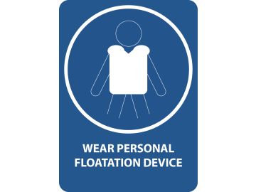 Wear personal floatation device, met tekst