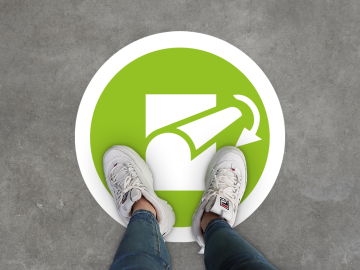 Verwijderbare vloerstickers