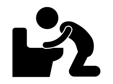 Muursticker wc braken