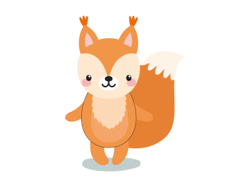 Muursticker Eekhoorn