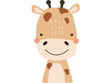 Muursticker giraffe