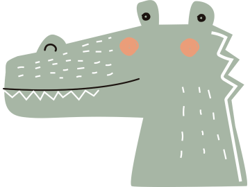 Muursticker Krokodil