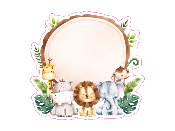 Muursticker Dierenvriendjes Beschrijfbaar