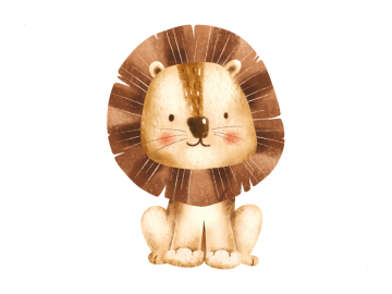 Muursticker slapend leeuwtje