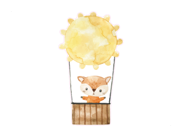 Muursticker Luchtballon Vosje