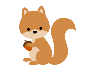 Muursticker eekhoorn zittend