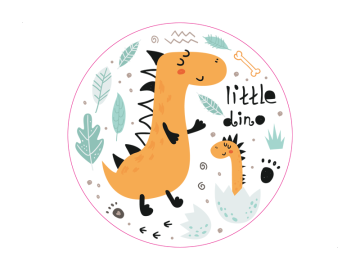 Muursticker cikel dino little