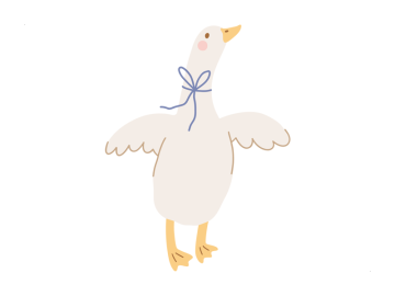 Muursticker gans blauw