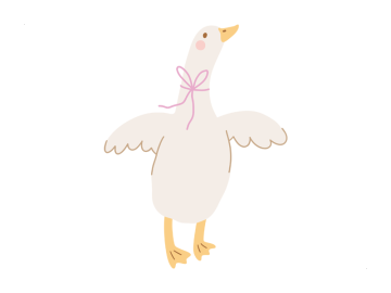 Muursticker gans roze