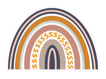 Muursticker Regenboog