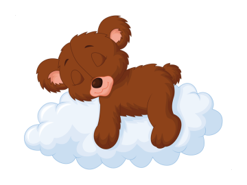 Muursticker Beertje in de wolken