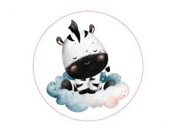 Muursticker Zebra op de wolken