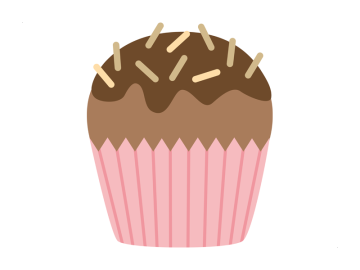 Muursticker cupcake