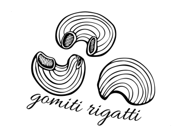 Muursticker gomiti rigatti pasta