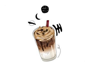 Muursticker coffee