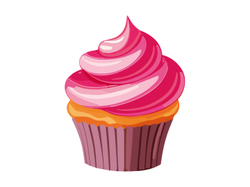 Muursticker cupcake roze