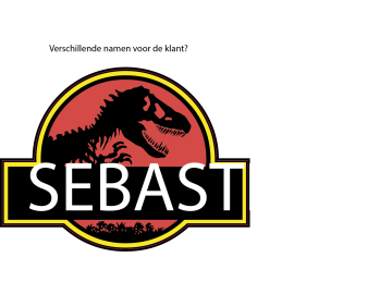 Muursticker jurrasic park naam