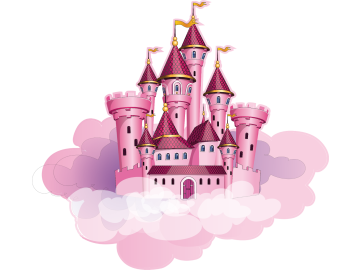 Muursticker vliegend kasteel