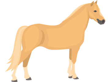 Muursticker licht bruin paard