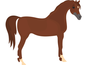 Muursticker bruin paard vlekje