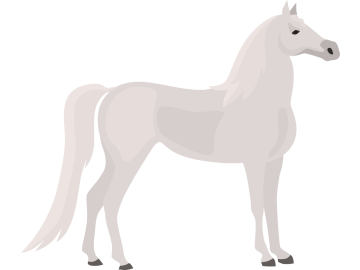 Muursticker zilver paard