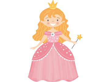 Muursticker princess blond haar