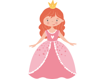 Muursticker princess rood haar