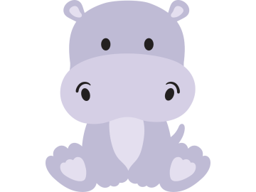 Muursticker nijlpaard