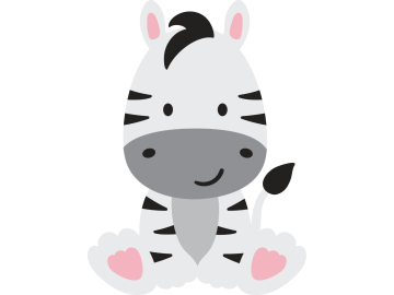 Muursticker zebra