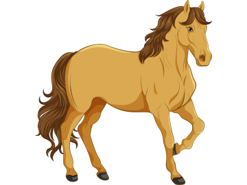 Muursticker bruin paard