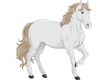 Muursticker wit paard