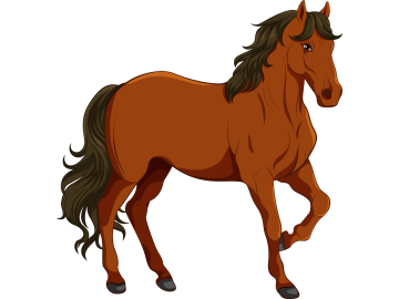 Muursticker bruin paard bruin