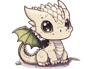 Muursticker witte draak