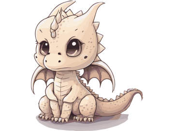 Muursticker witte draak